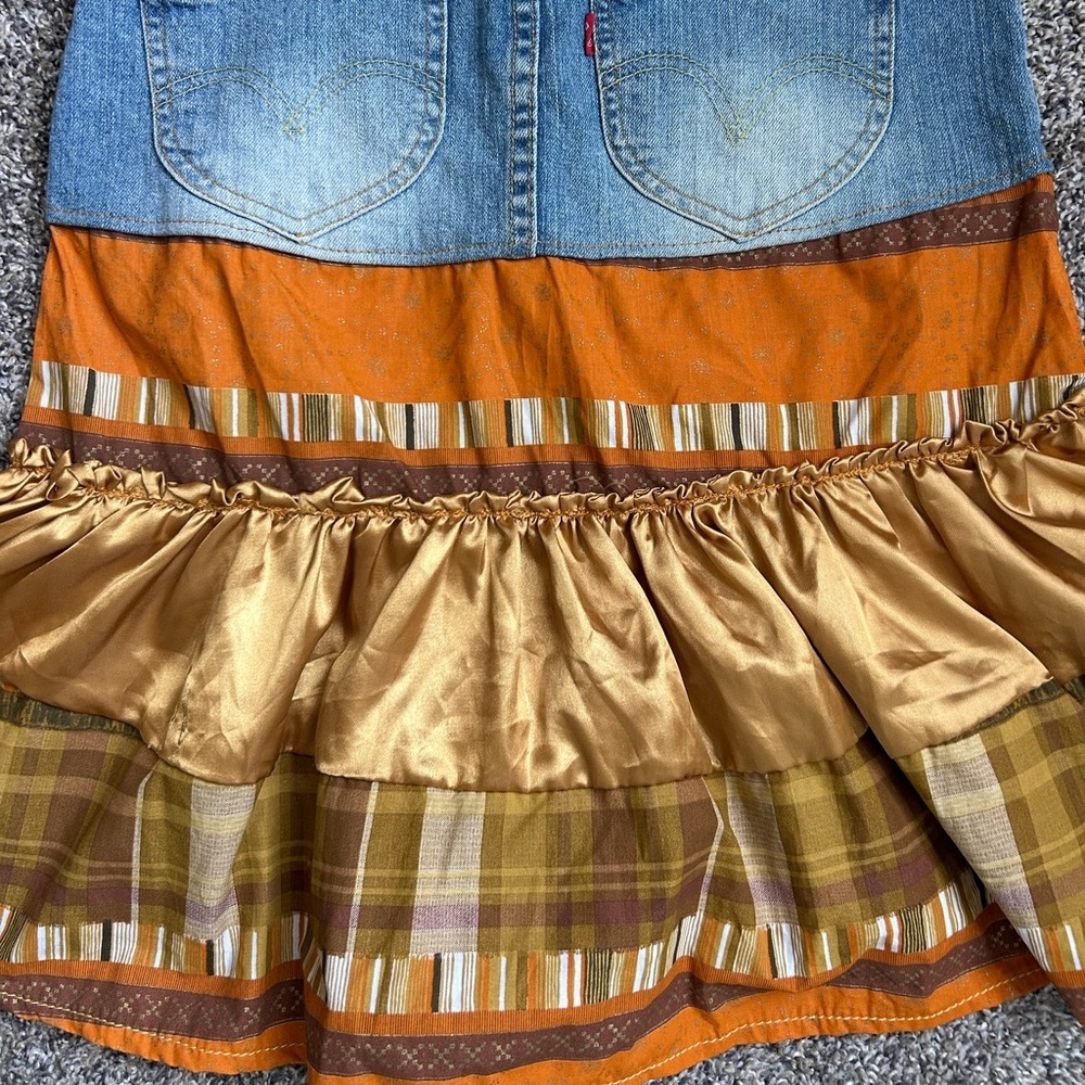 Levi’s Jeans Denim and Fabric Flared Mini Skirt size 3 - Picture 5 of 10